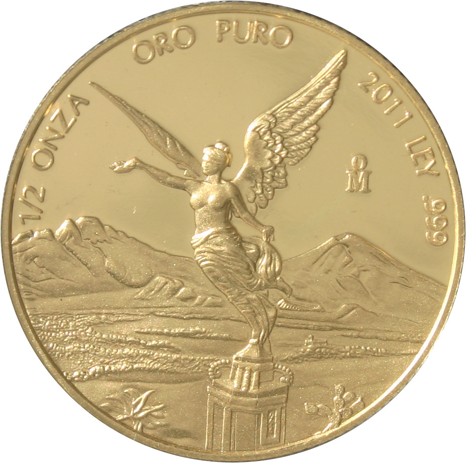 Přední strana Zlatá investičná minca Mexico Libertad 1/2 Oz 