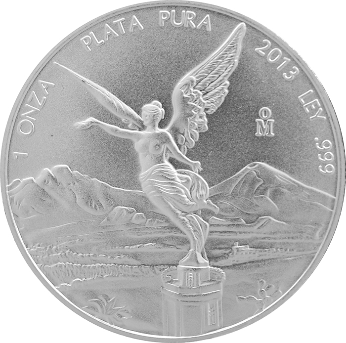 Přední strana Stříbrná investiční mince Mexiko Libertad 1 Oz 