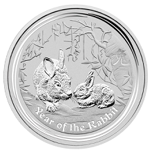 Strieborná investičná minca Year of the Rabbit Rok Králika Lunárny 10 Kg 2011