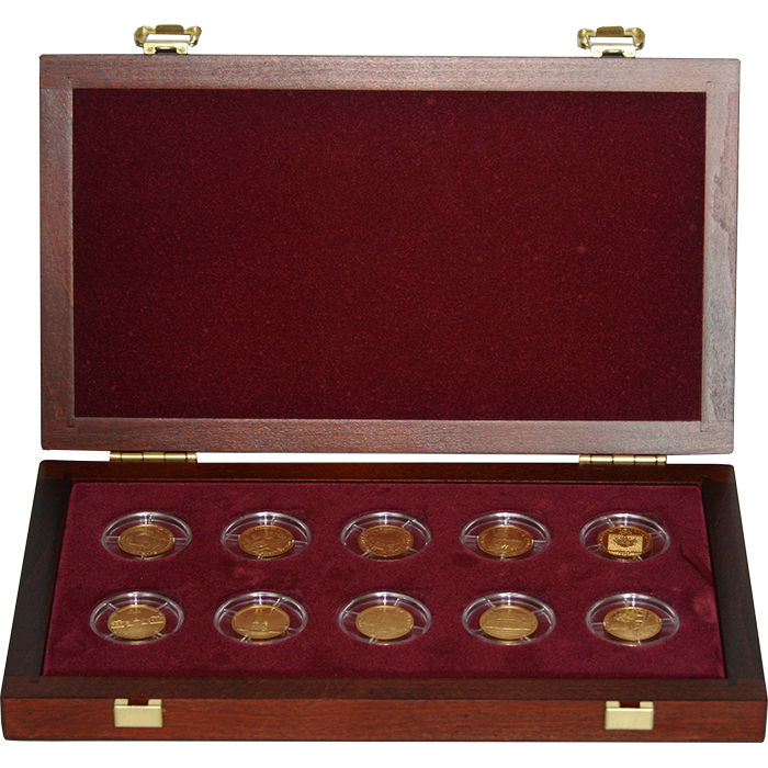 Sada Deset století architektury 10 zlatých mincí 2001 - 2005 Standard 