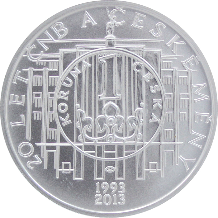 Stříbrná mince 200 Kč 20 let ČNB a české měny 2013 Standard 