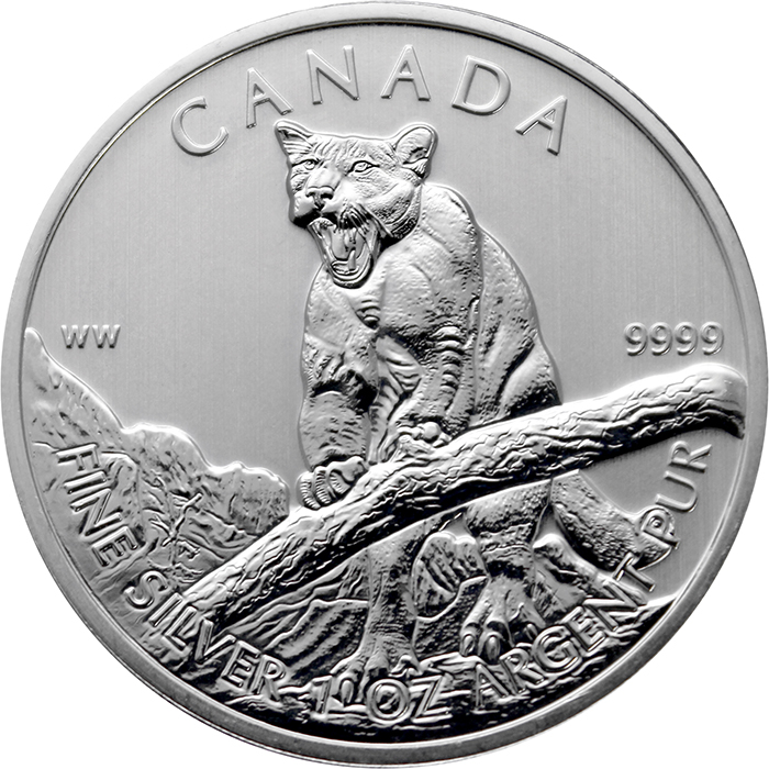 Stříbrná investiční mince Puma Canadian Wildlife 1 Oz 2012