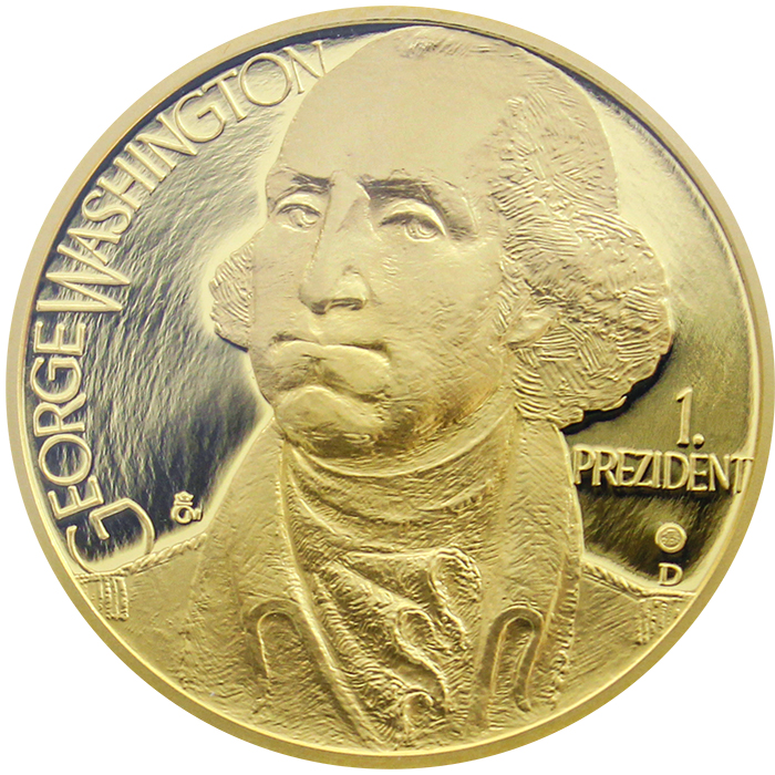 Zlatá uncová medaile George Washington 2012 Proof