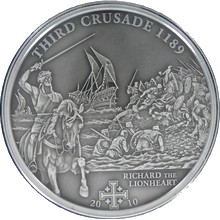 Stříbrná mince Třetí křížová výprava 2010 Standard Cook Islands