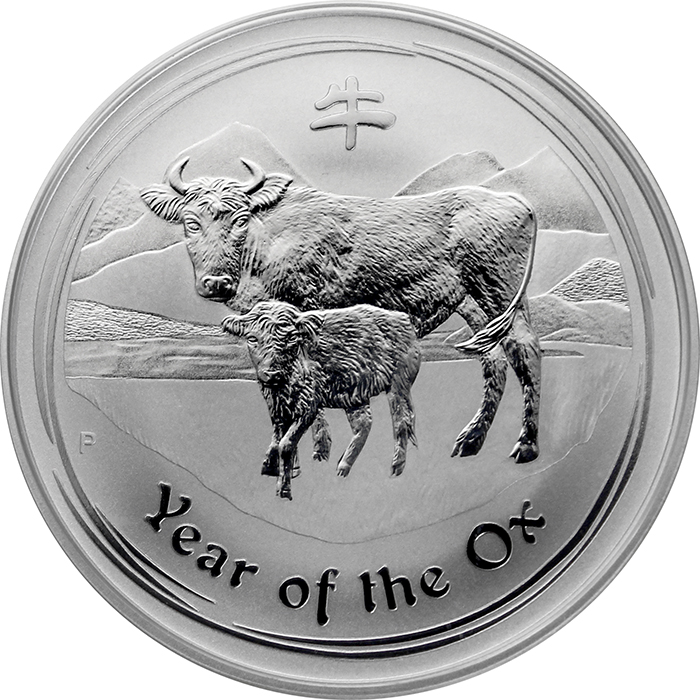 Strieborná investičná minca Year of the Ox Rok Buvola Lunárny 1 Oz 2009
