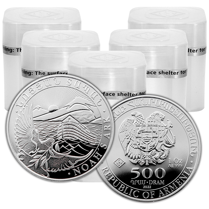 Stříbrná investiční mince Noemova archa Arménie 1 Oz - Investiční Paket 100 Kusů