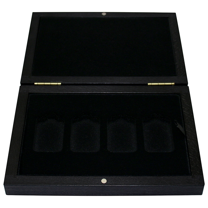 Drevenná krabička na zlaté tehličky Argor Heraeus 4 x 250 gramov