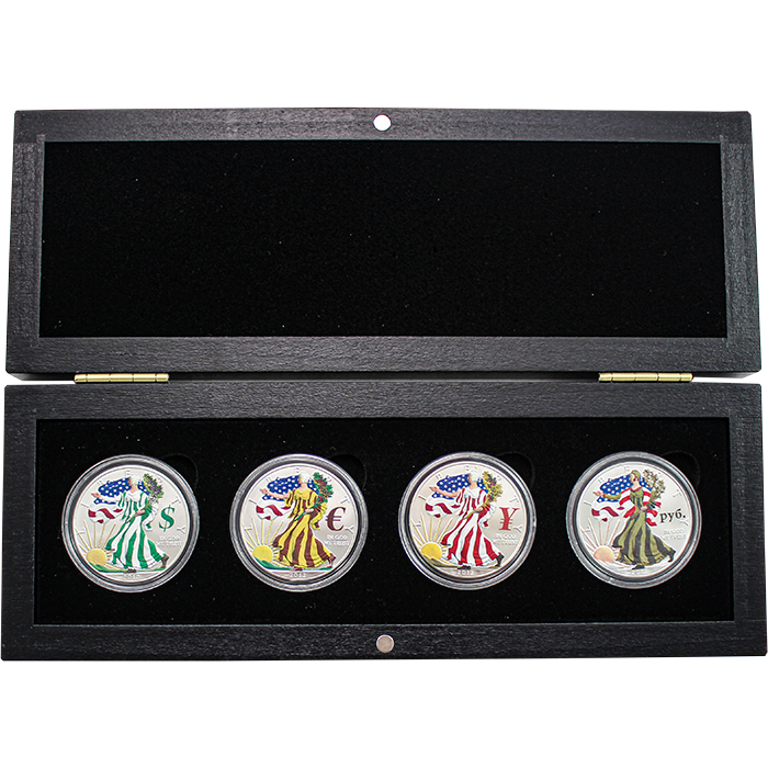 American Eagle Čtyři roční období Sada stříbrných mincí 2012 Standard