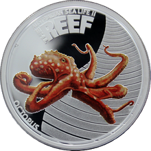 Stříbrná mince Chobotnice Australian Sea Life II. 2012 Proof