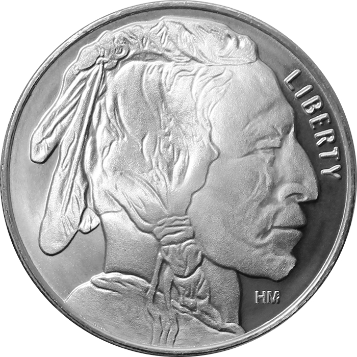 Přední strana Stříbrná investiční medaile American Buffalo 1 Oz