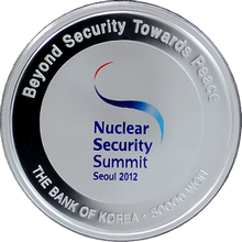 Strieborná minca Summit o jadrovej bezpečnosti 2012 Proof