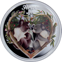 Stříbrná mince kolorovaná Láska Navždy 2012 Proof