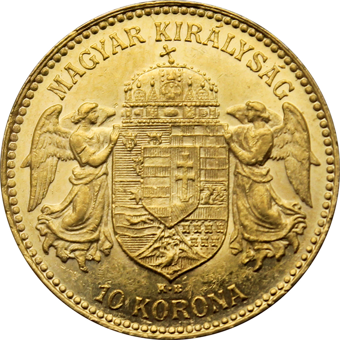 Zlatá minca Desaťkorunáčka Františka Jozefa I. Uhorská razba 1910