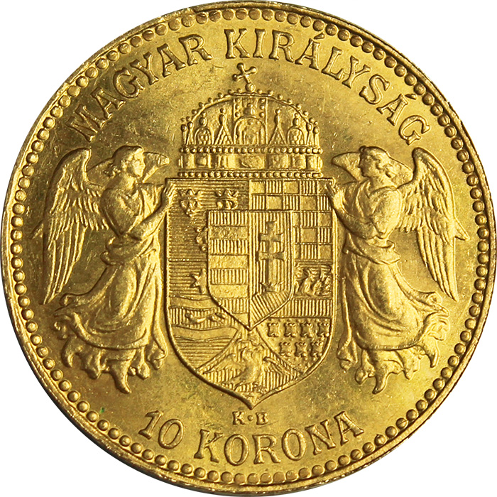 Zlatá mince Desetikoruna Františka Josefa I. Uherská ražba 1911