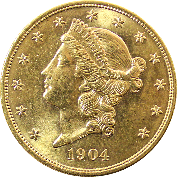 Zlatá mince American Double Eagle Liberty Head 1904