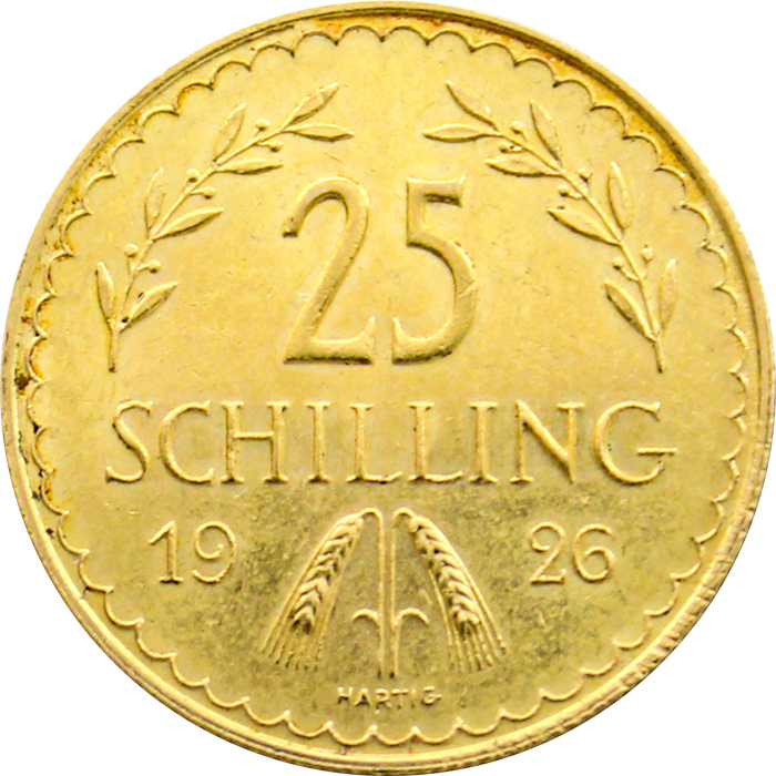 Zlatá mince 25 Šilink Rakousko 1926
