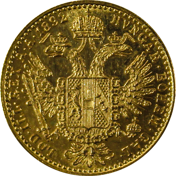 Zlatá mince Dukát Františka Josefa I. 1892