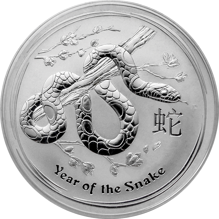 Stříbrná investiční mince Year of the Snake Rok Hada Lunární 1 Oz 2013