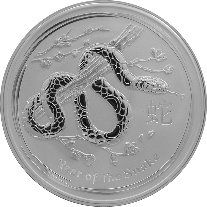 Stříbrná investiční mince Year of the Snake Rok Hada Lunární 5 Oz 2013