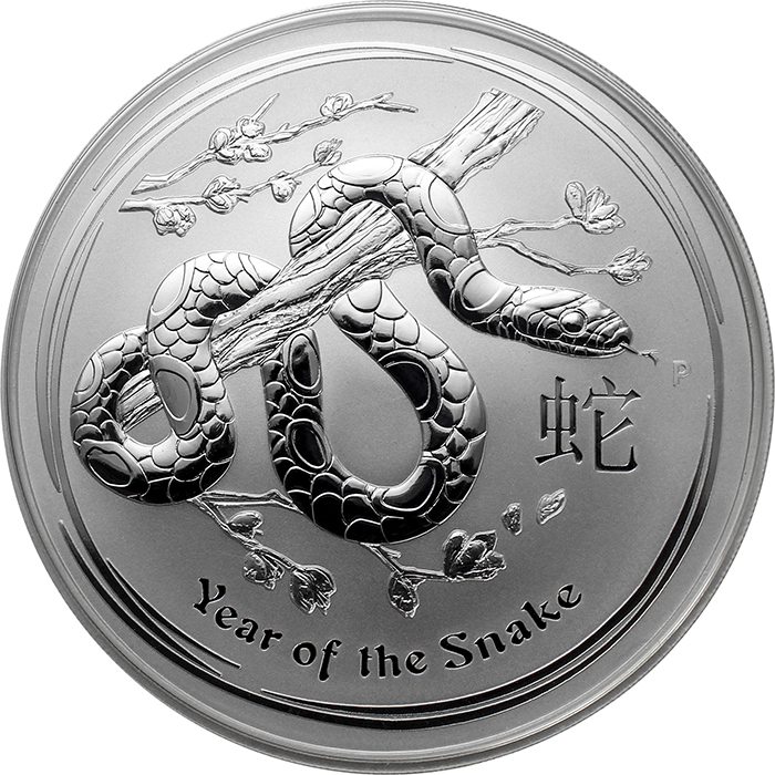 Stříbrná investiční mince Year of the Snake Rok Hada Lunární 10 Oz 2013