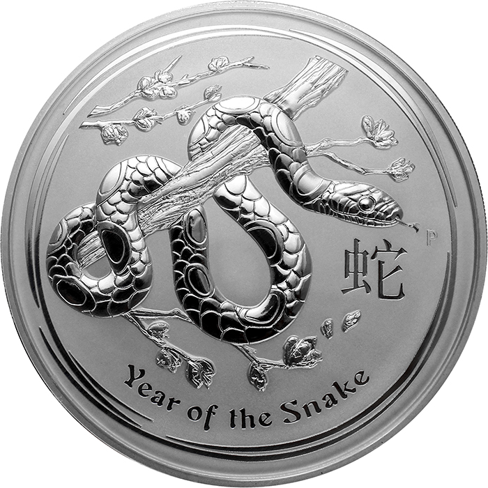 Strieborná  investičná minca Year of the Snake Rok Hada Lunárny 1 Kg 2013