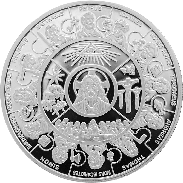 Strieborná minca 12 apoštolov 2008 Proof