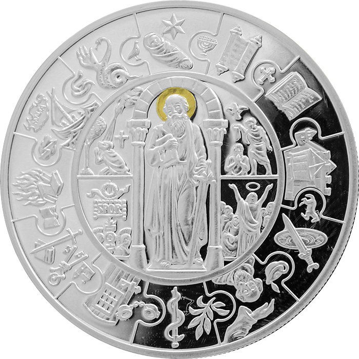 Stříbrná mince pozlacený Apoštol Pavel 2009 Proof