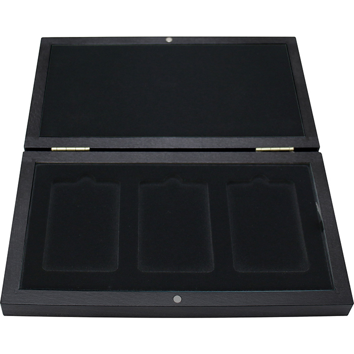 Drevená krabička na zlaté a strieborné tehličky 3 x od 1 gramu do 100 gramov