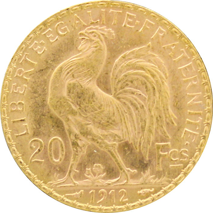 Zlatá mince 20 Frank Marianne Kohout 1912 