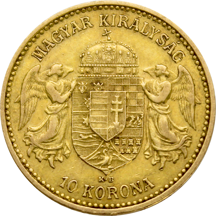 Zlatá mince Desetikoruna Františka Josefa I. Uherská ražba 1892