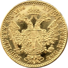 Zlatá mince Dukát Františka Josefa I. 1896