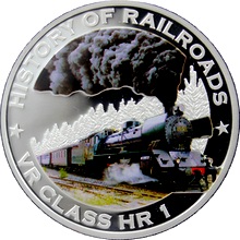 Stříbrná mince kolorovaný VR Class HR 1 History of Railroads 2011 Proof