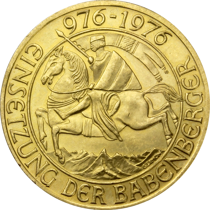 Zlatá investičná minca Babenberger 976 - 1976 Münze Österreich