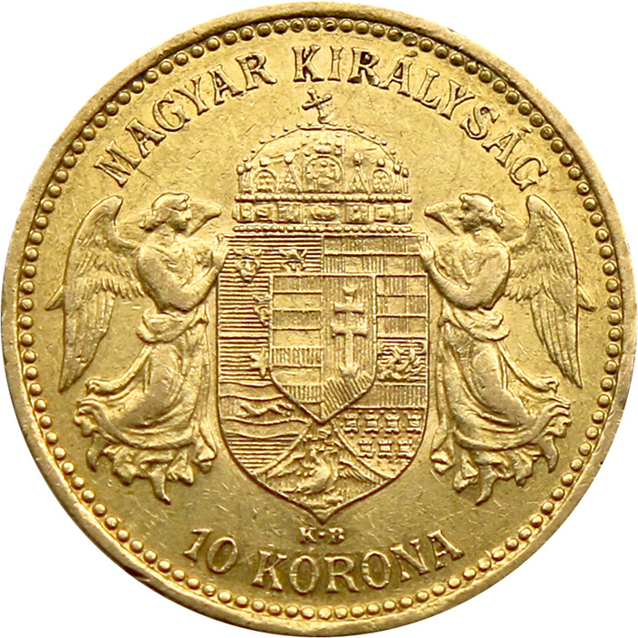 Zlatá mince Desetikoruna Františka Josefa I. Uherská ražba 1894
