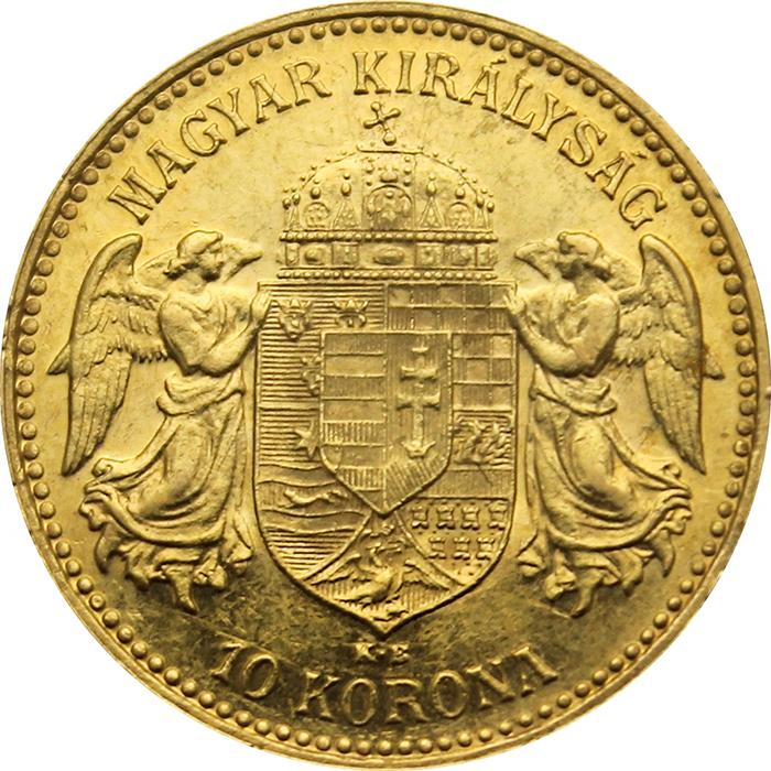 Zlatá minca Desaťkorunáčka Františka Jozefa I. Uhorská razba 1907