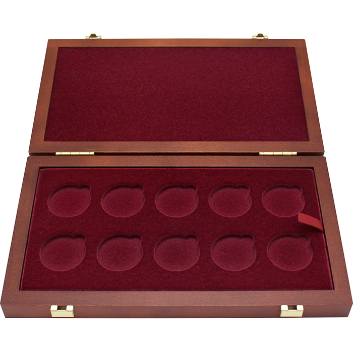 BEZ NÁPISU - Dřevěná krabička 10 x Au ČNB 28 mm