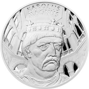 Stříbrná medaile Dějiny válečnictví - Karel Veliký 2015 Proof