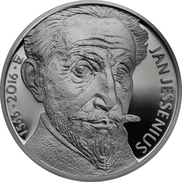 Stříbrná mince 200 Kč Jan Jessenius 450. výročí narození 2016 Proof