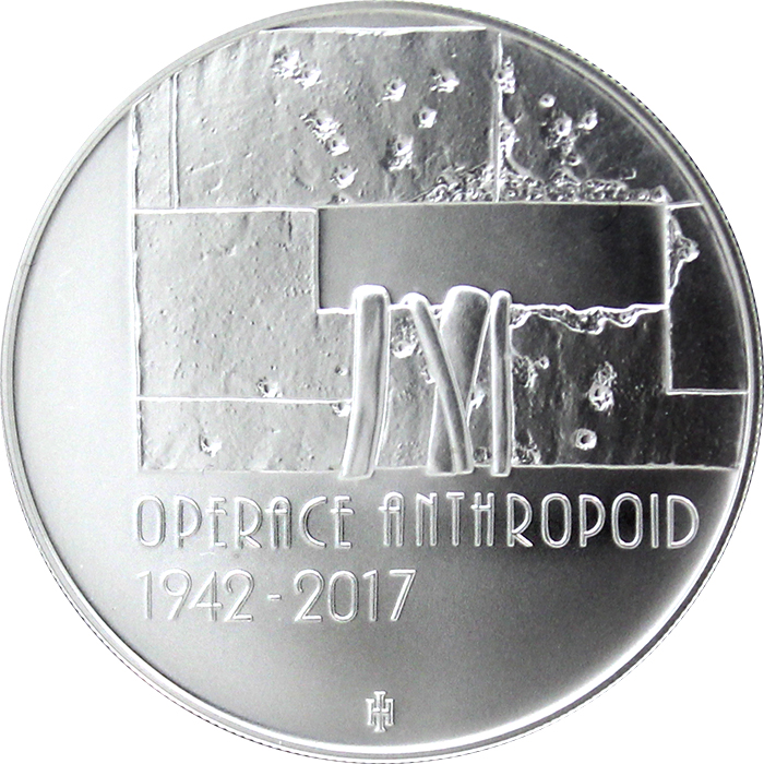 Stříbrná mince 200 Kč Operace Anthropoid 75. výročí 2017 Standard