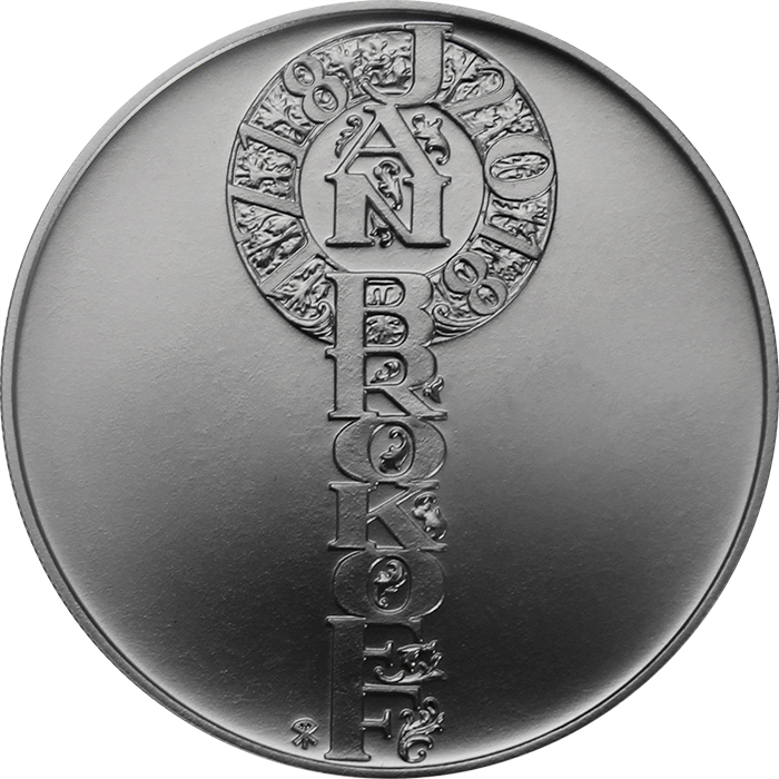 Přední strana Stříbrná mince 200 Kč Jan Brokoff 300. výročí úmrtí 2018 Standard
