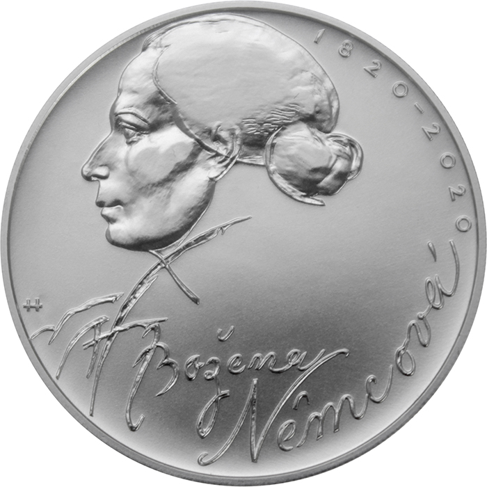 Přední strana Stříbrná mince 200 Kč Božena Němcová 200. výročí narození 2020 Standard