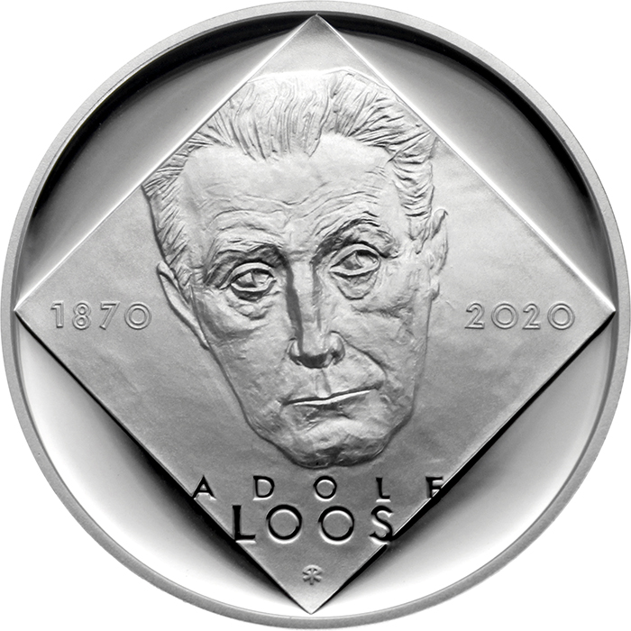 Stříbrná mince 200 Kč Adolf Loos 150. výročí narození 2020 Proof