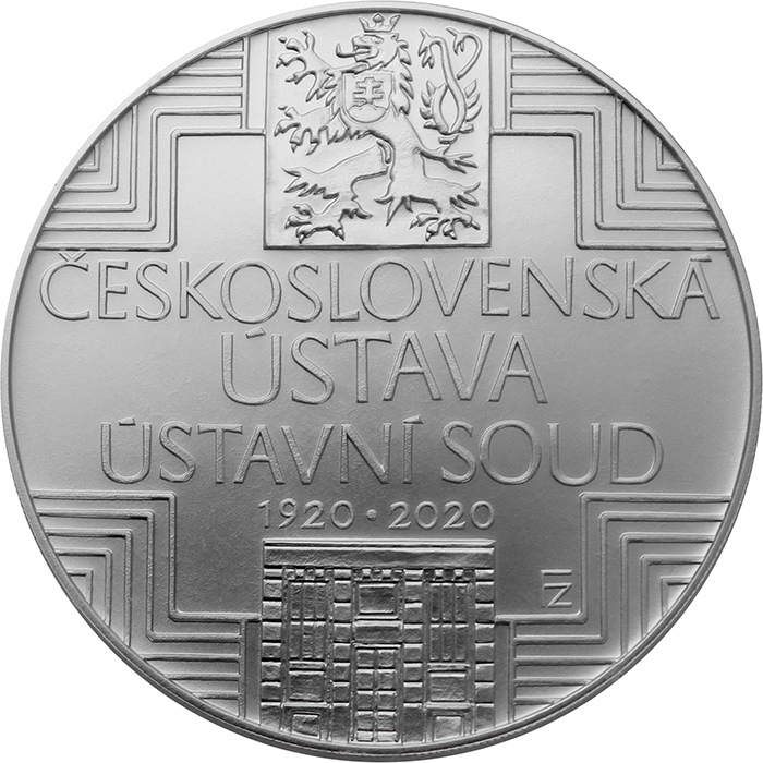 Přední strana Strieborná minca 500 Kč Schválenie československej ústavy 100. výročie 2020 Štandard