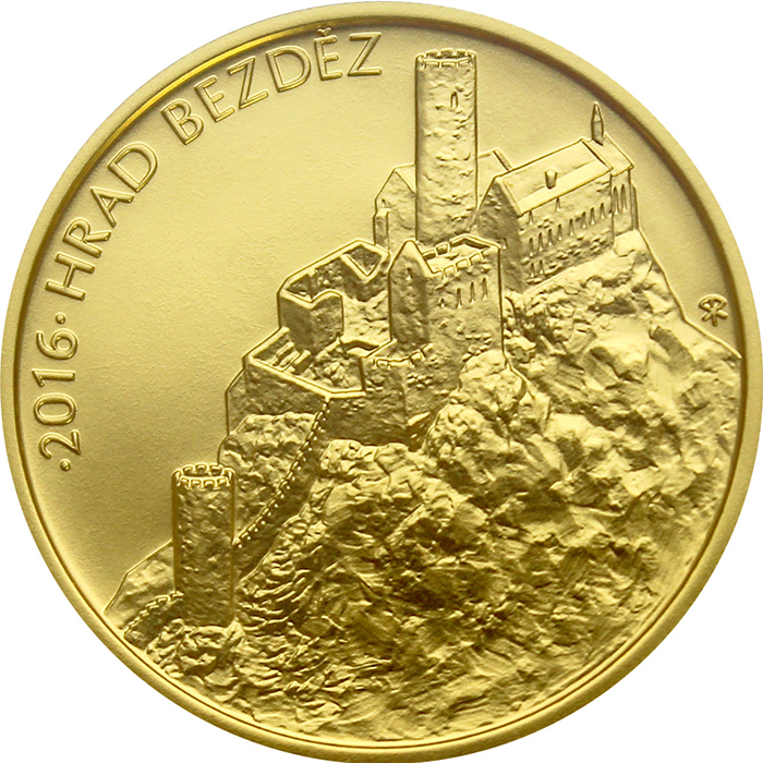Zlatá mince 5000 Kč Hrad Bezděz 2016 Standard