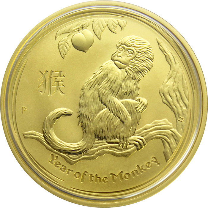 Zlatá investičná minca Year of the Monkey Rok Opice Lunárny 1 Oz 2016