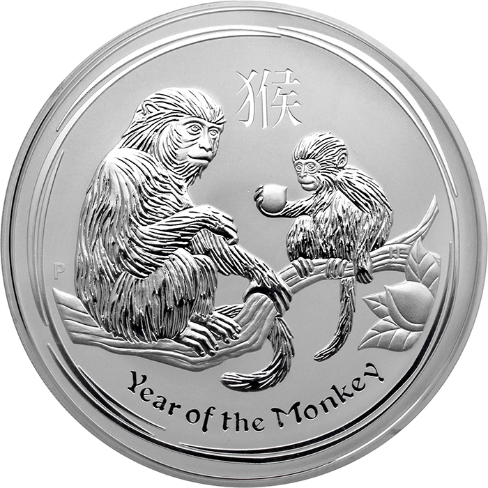Strieborná investičná minca Year of the Monkey Rok Opice Lunárny 1 Kg 2016