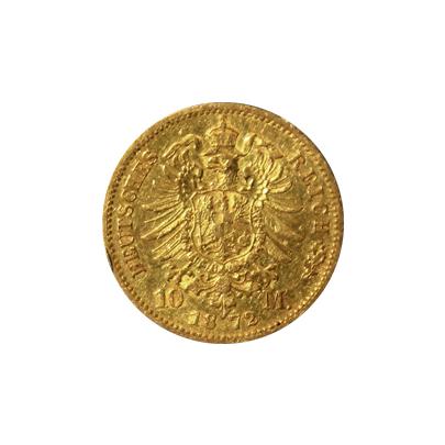 Zlatá mince 10 Marka Vilém I. Pruský 1872 - 1873