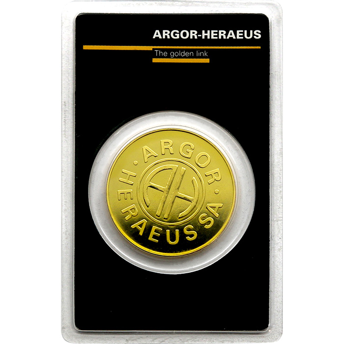 31,1g Argor Heraeus SA Švajčiarsko Roundbar  Investičná zlatá tehlička