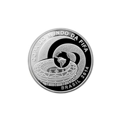 Strieborná minca FIFA Majstrovstvá sveta vo futbale Brazília 2014 Proof