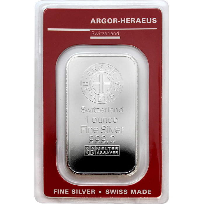 31,1g Argor Heraeus SA Švýcarsko Investiční stříbrný slitek